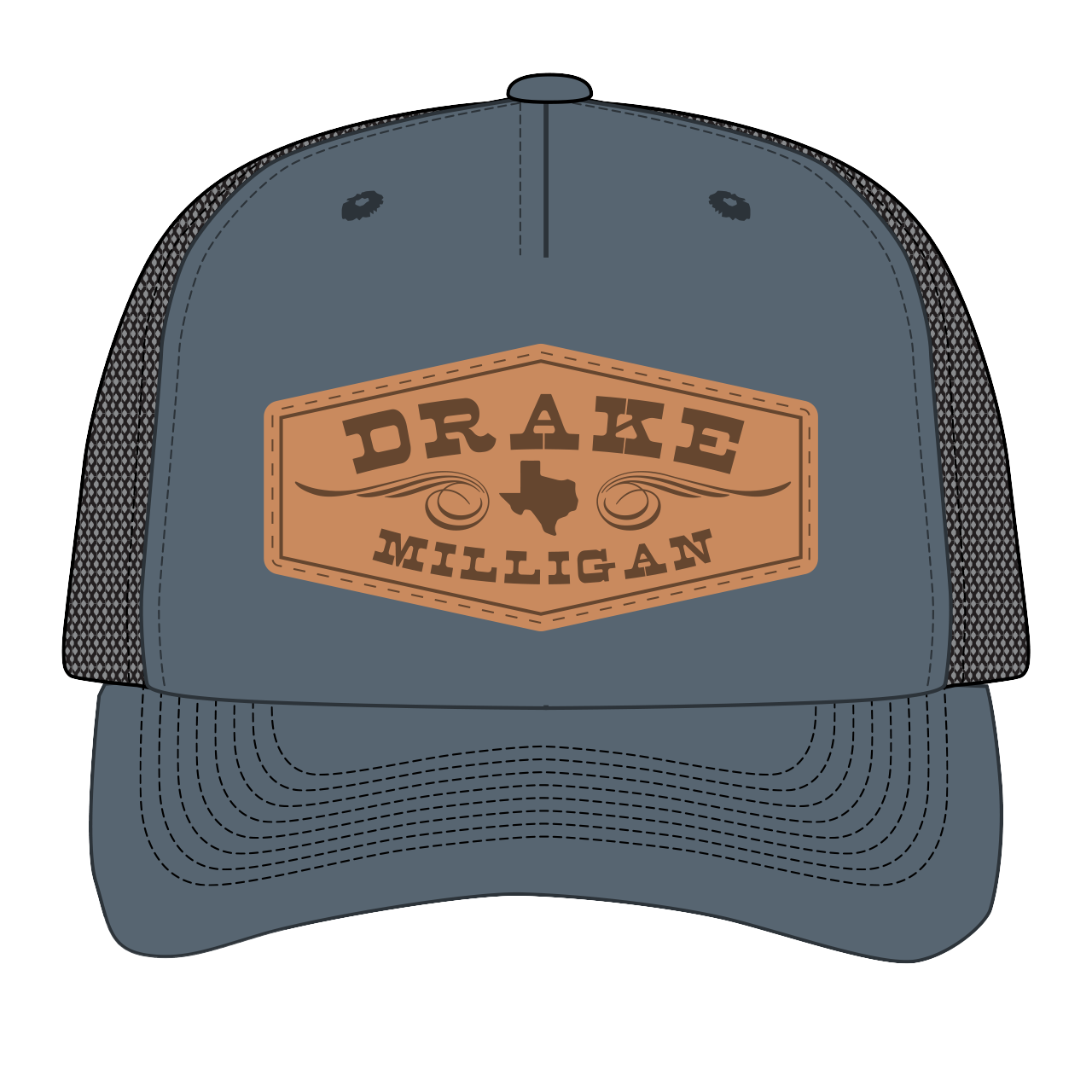 Blue and Black Diamond Patch Hat