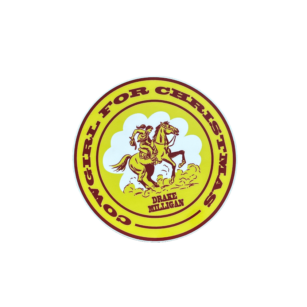 Cowgirl For Christmas Sticker