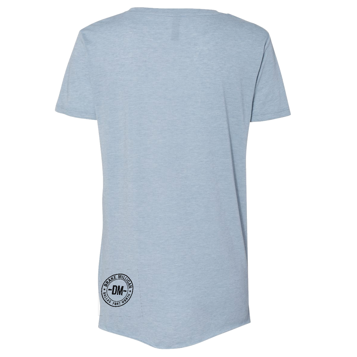 Ladies Heather Blue Kiss Tee